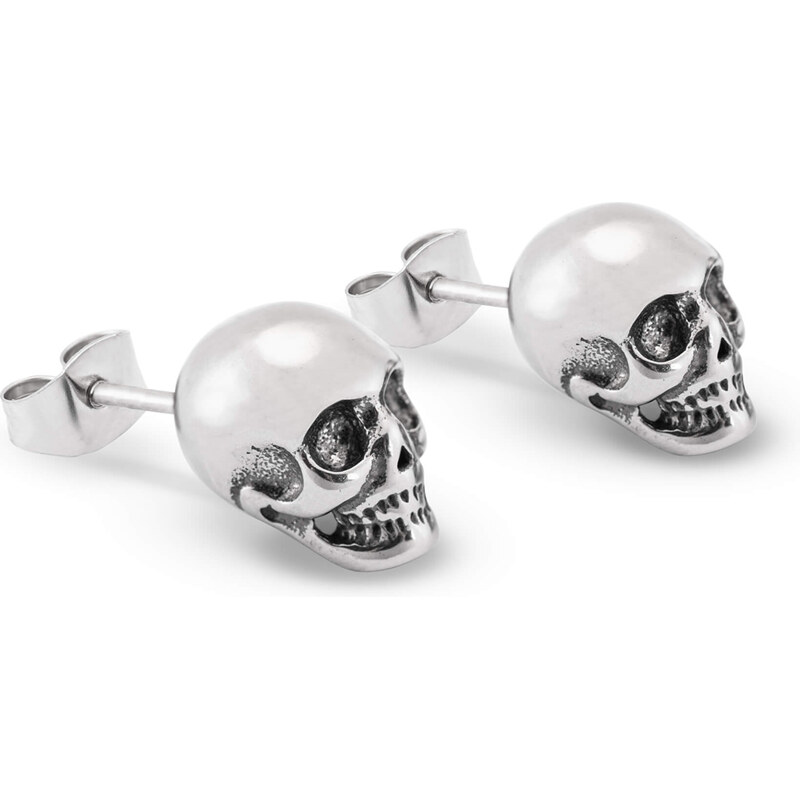 Troli Štýlové pánske náušnice s lebkou KS-131 66579114