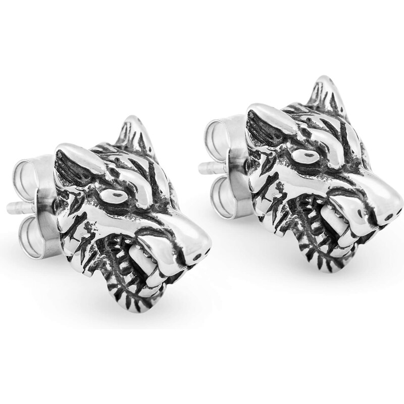 Troli Dizajnové oceľové náušnice Tiger KS-146 66588607