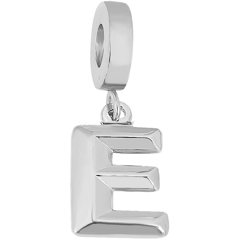 Lindas Jewelry Prívesok na náramok Písmeno E chirurgická oceľ IP071 37734748
