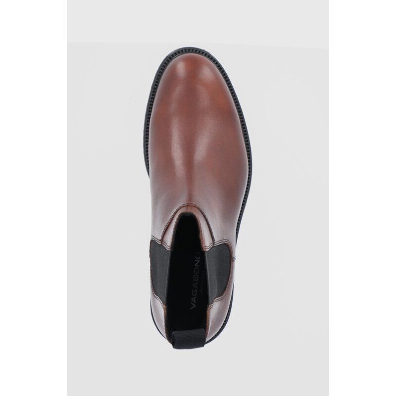 Kožené topánky Chelsea Vagabond Shoemakers pánske, hnedá farba