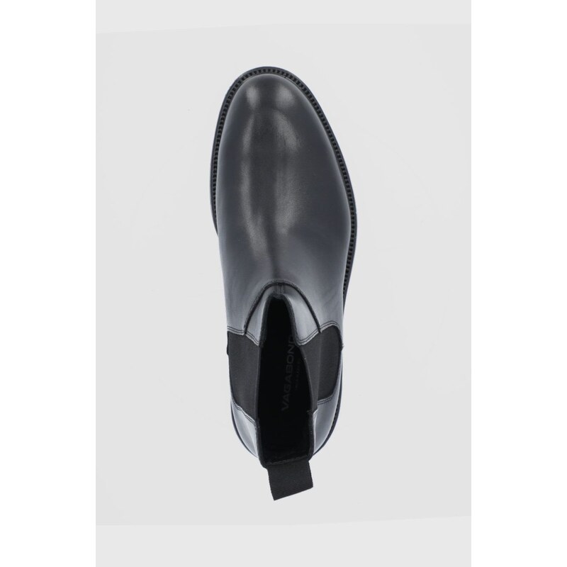 Kožené topánky Chelsea Vagabond Shoemakers pánske, čierna farba