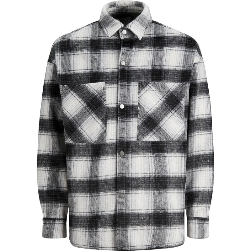 JACK & JONES Prechodná bunda Cane čierna / prírodná biela 62203366
