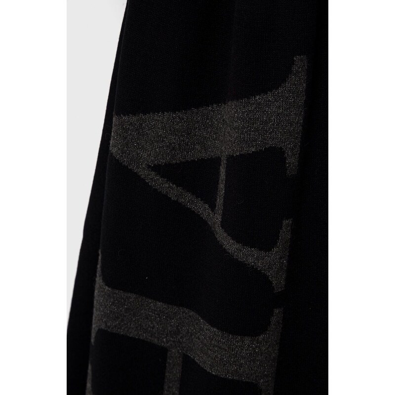 Šál Deha dámsky, čierna farba, vzorovaný