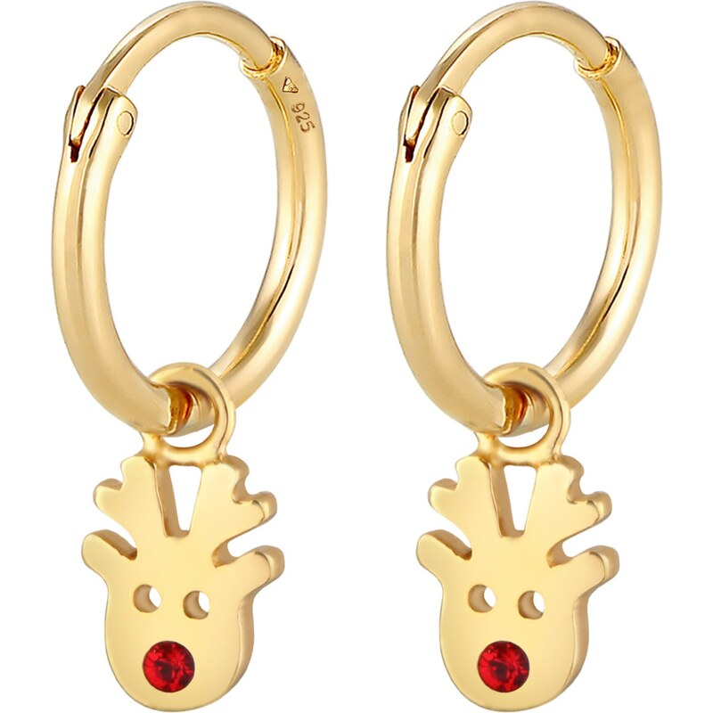 ELLI Náušnice zlatá / červená 54227107