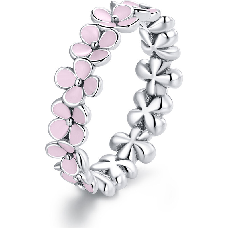 Dámsky strieborný prsteň PINK 27394273