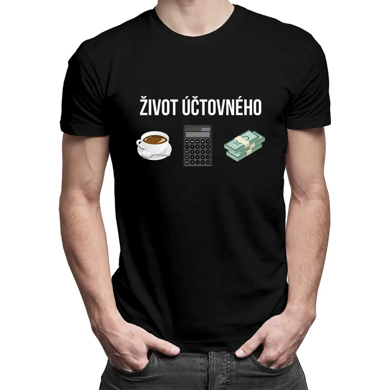 E-shop Garibald Život účtovného - Pánske tričko s potlačou