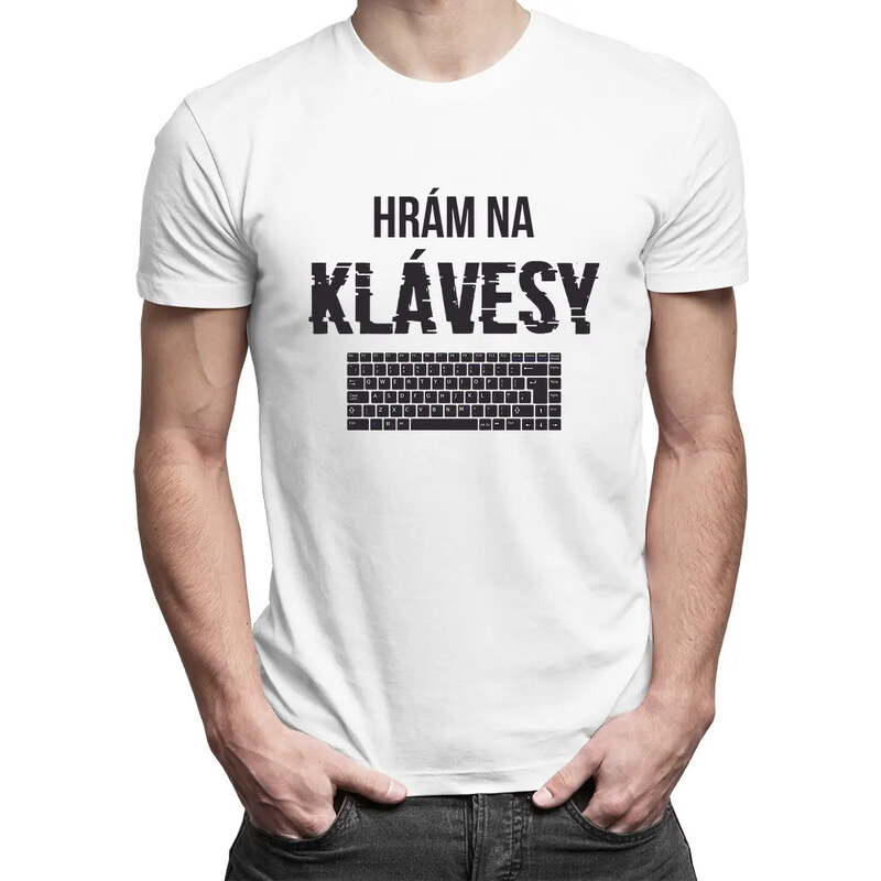 E-shop Garibald Hrám na klávesy - Pánske tričko s potlačou