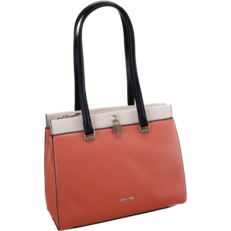 DAVID JONES Väčšia korálovo červená dámska kabelka cez rameno 27401721