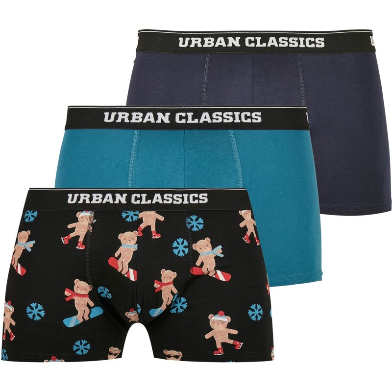 Urban Classics Boxerky námornícka modrá / tmavosivá / zelená / 66017503