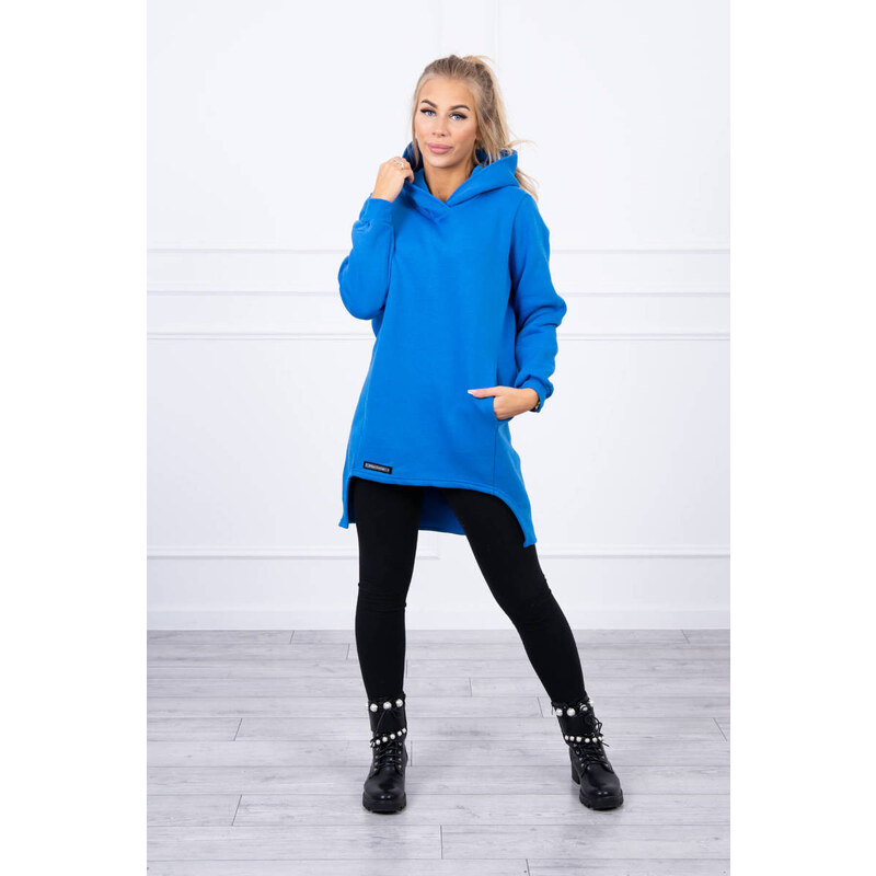 MladaModa Zateplená mikina s predlženou zadnou časťou model 9309 27404459