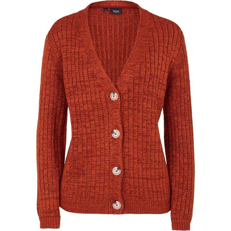 bonprix Sveter, hrubo pletený s recyklovanou bavlnou, farba hnedá 45104338