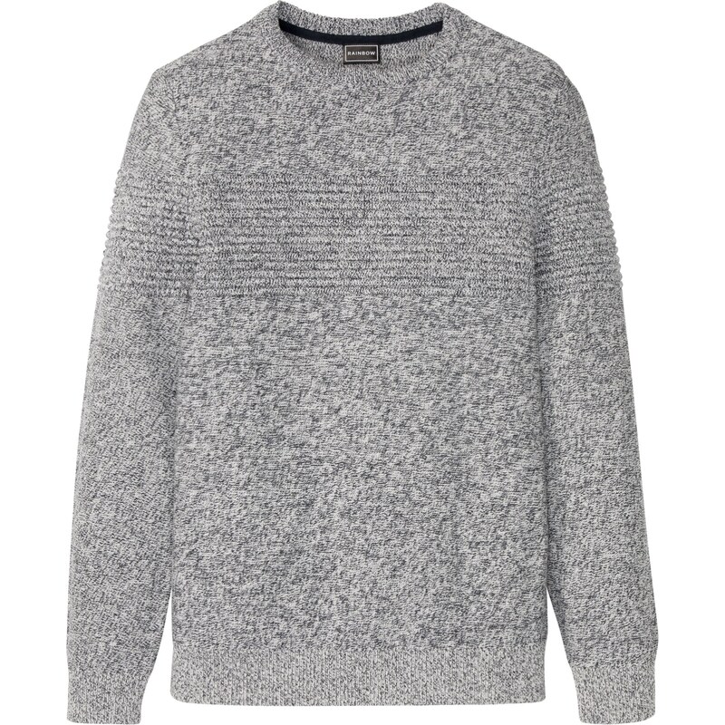 bonprix Pulóver z čistej bavlny, farba šedá 44791221