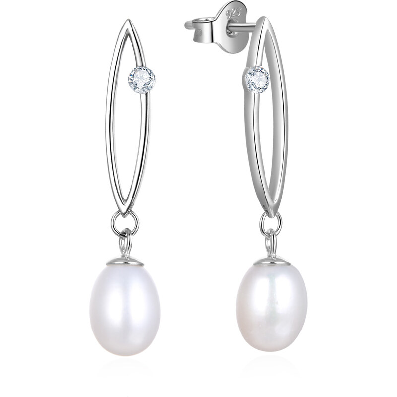 Beneto Strieborné náušnice s pravými perlami AGUC2615P 66586185