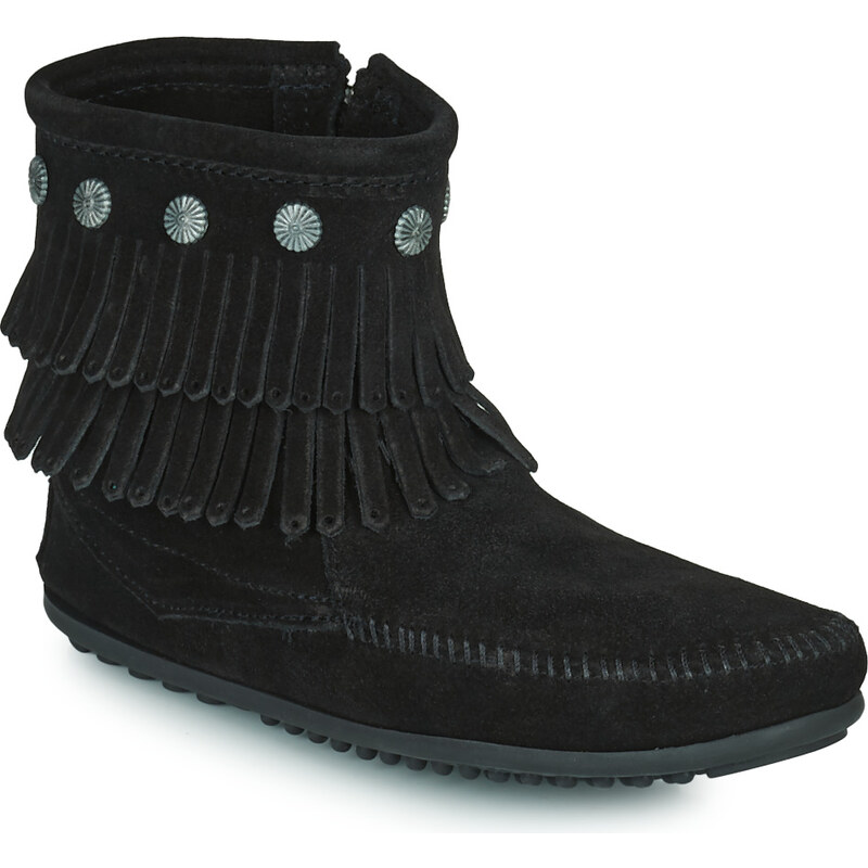 Minnetonka Polokozačky DOUBLE FRINGE SIDE ZIP BOOT Minnetonka 27456663
