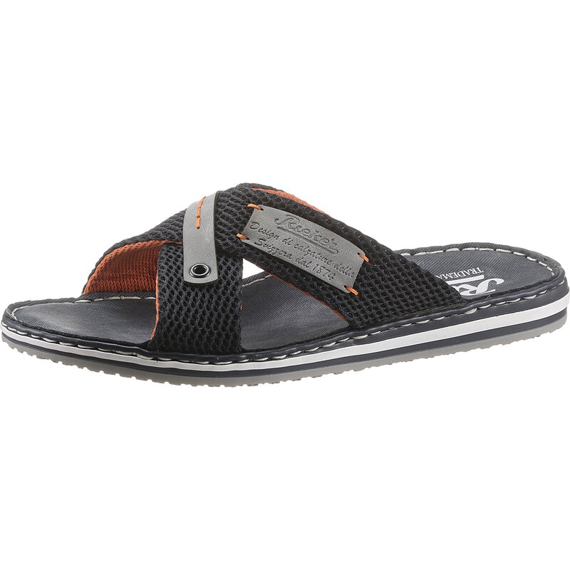 Rieker Šľapky námornícka modrá / svetlosivá / oranžová 23594922