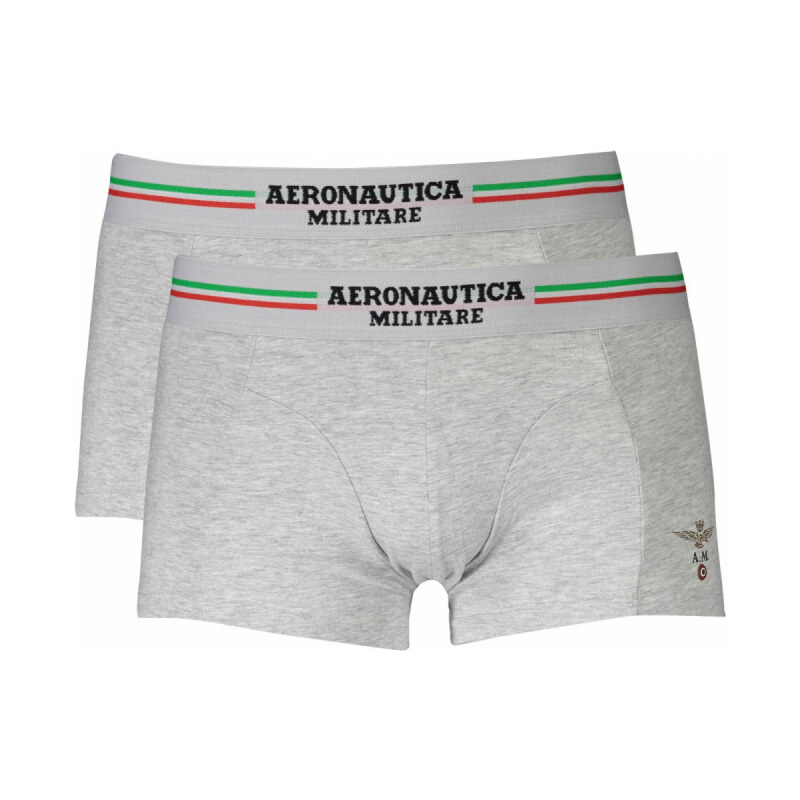 Aeronautica Militare Pánske Boxerky 2 Pack Šedé Šedá M 30532651