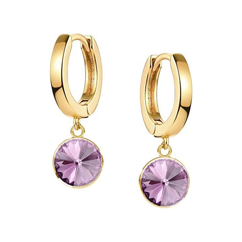 SWAROVSKI Elements Swarovski e. náušnice kruhy Ambrosia, purpurová 27477336