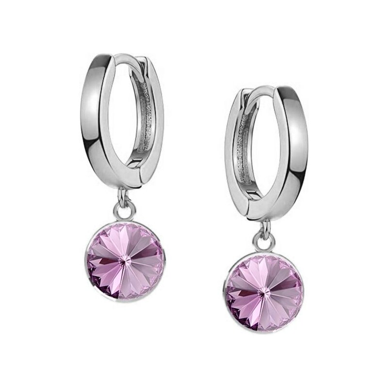 SWAROVSKI Elements Swarovski e. náušnice kruhy Ambrosia, purpurová 27477341