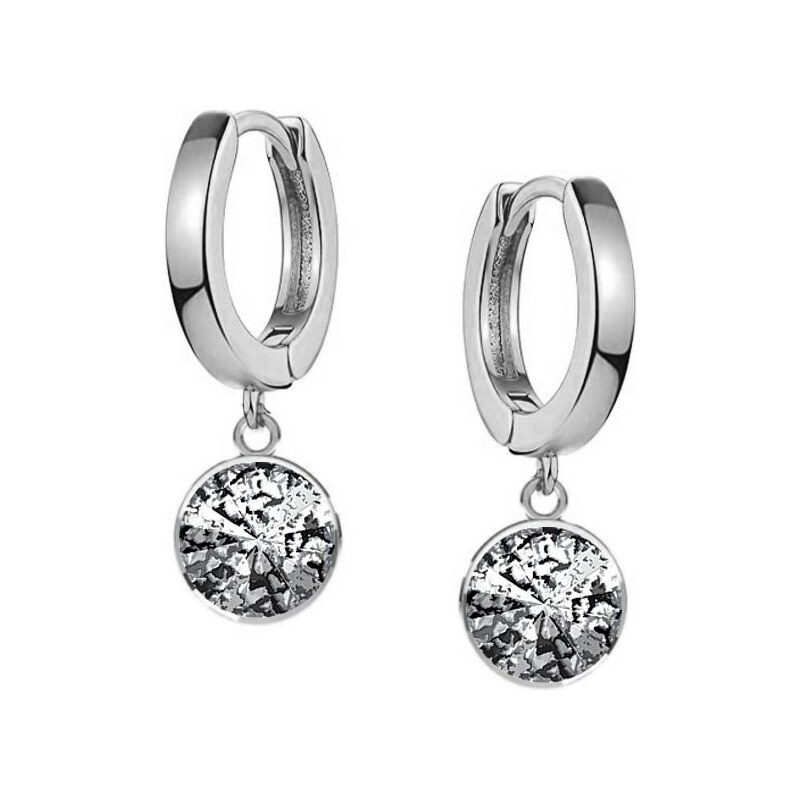 SWAROVSKI Elements Swarovski e. náušnice kruhy Ambrosia, čierna patina 55478475