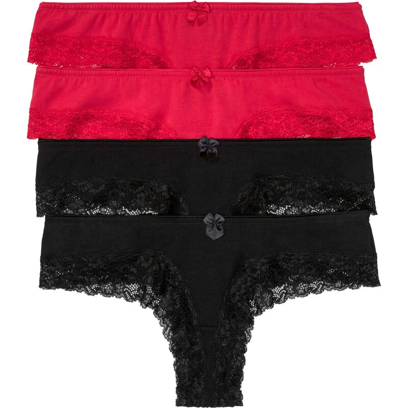 bonprix Brazílske nohavičky (4 ks), farba čierna 44733213