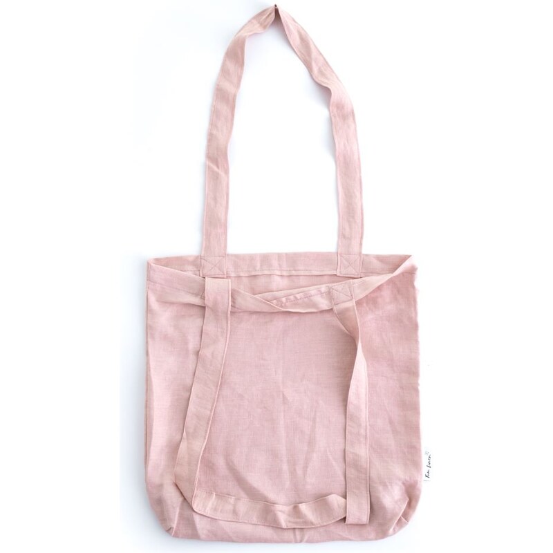 Ľanová taška Púdrovo ružová Tom Linen