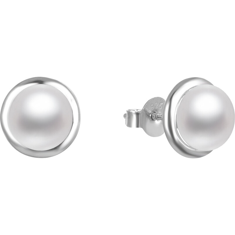 Beneto Elegantné strieborné náušnice s perlami AGUP2685P 66587150