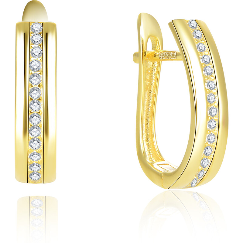 Beneto Módne pozlátené náušnice AGUC2669-GOLD 66578512