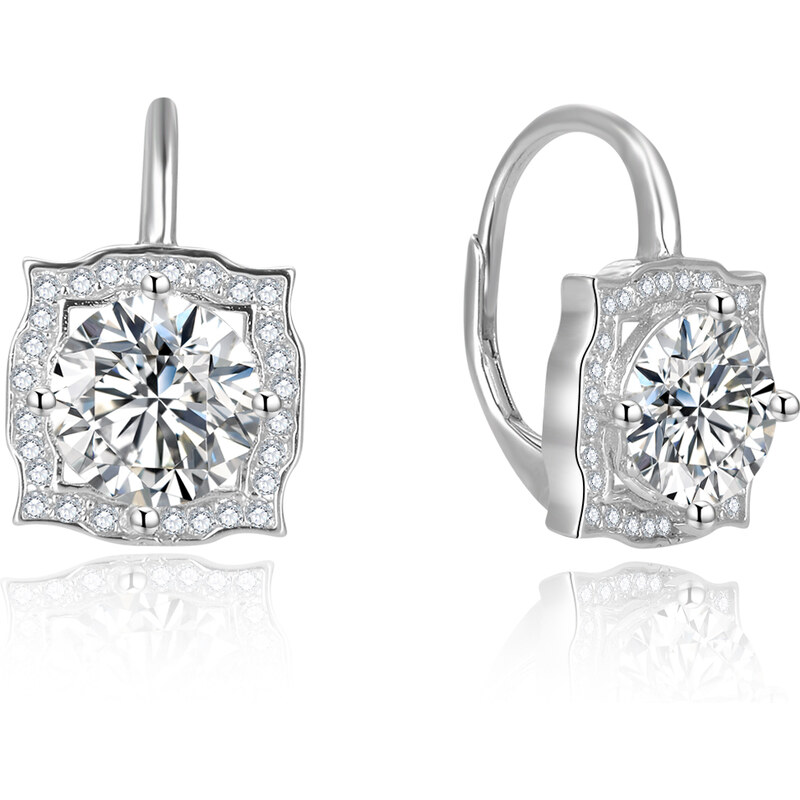 Beneto Strieborné trblietavé náušnice AGUC2694 66594995