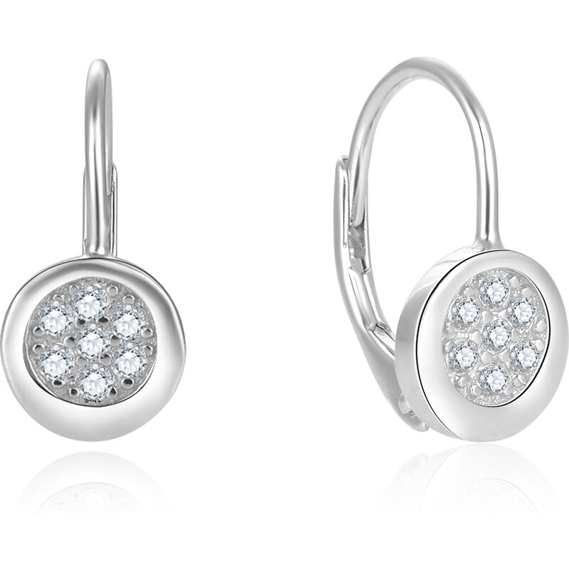 Beneto Jemné strieborné náušnice so zirkónmi AGUC2709 66582008