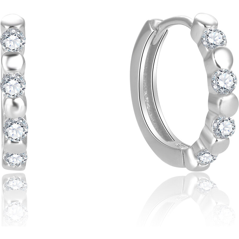 Beneto Nežné strieborné náušnice s čírymi zirkónmi AGUC2714 66586450