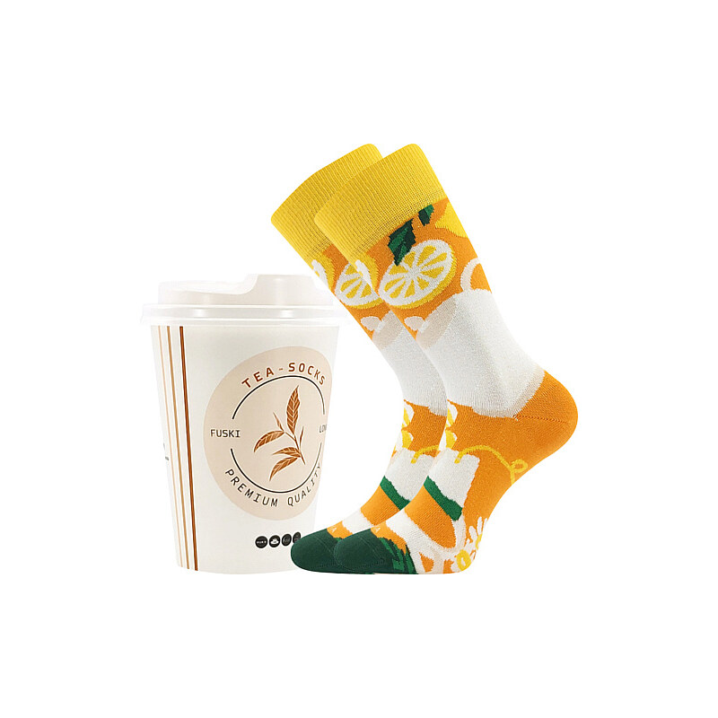 Boma TEA SOCKS farebné veselé ponožky Lonka - Bylinkový čaj