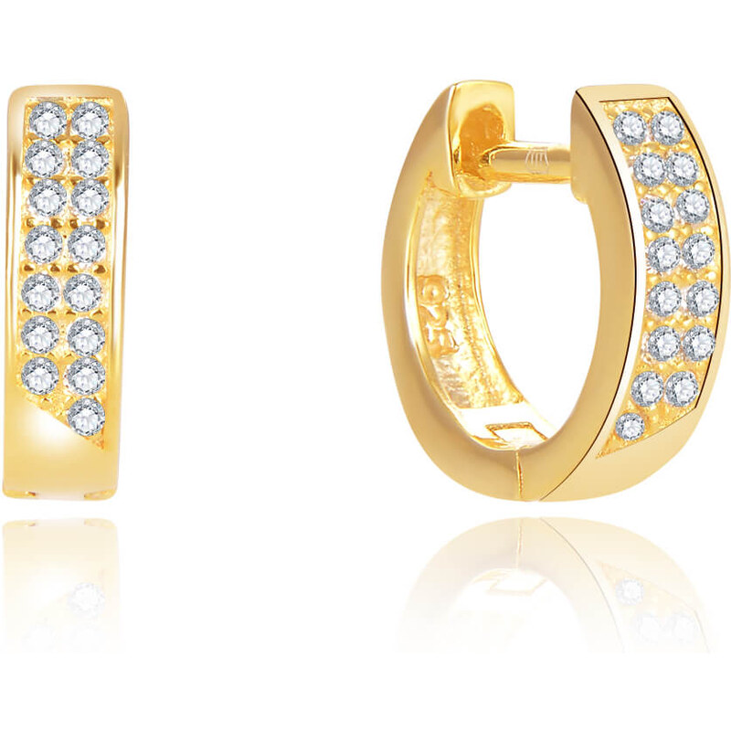 Beneto Nadčasové pozlátené náušnice AGUC2609-GOLD 66590133