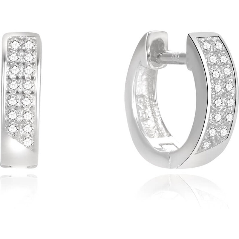 Beneto Nadčasové strieborné náušnice AGUC2609 66594770