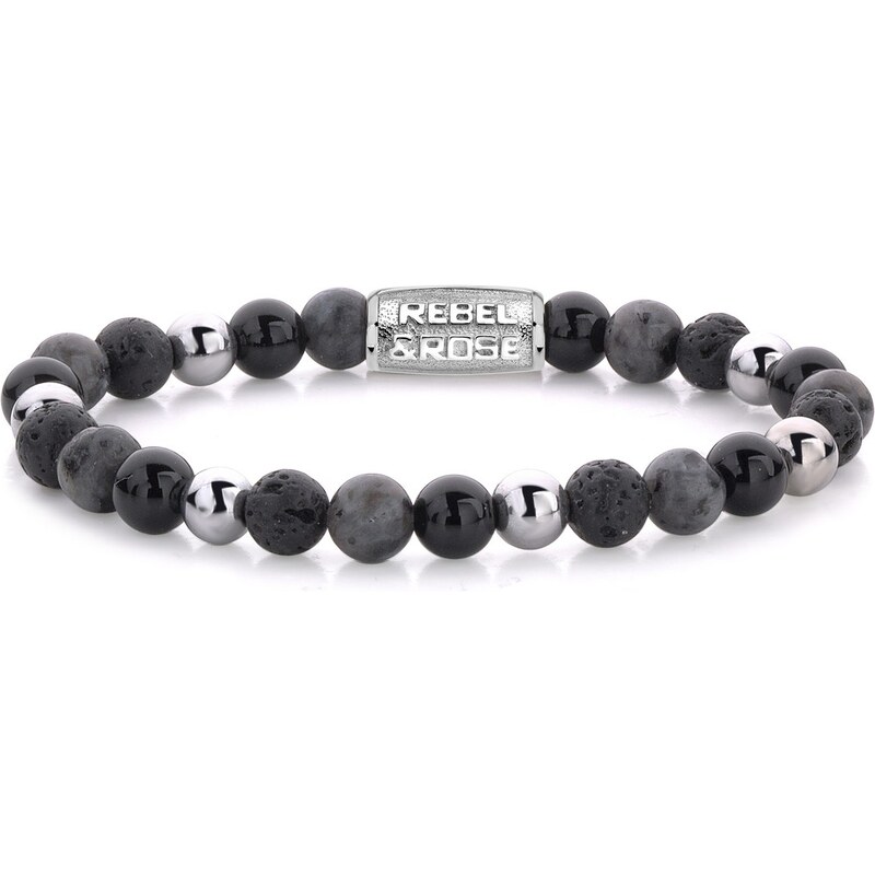 Náramok Rebel & Rose Shiny Night, 6 mm 64843743