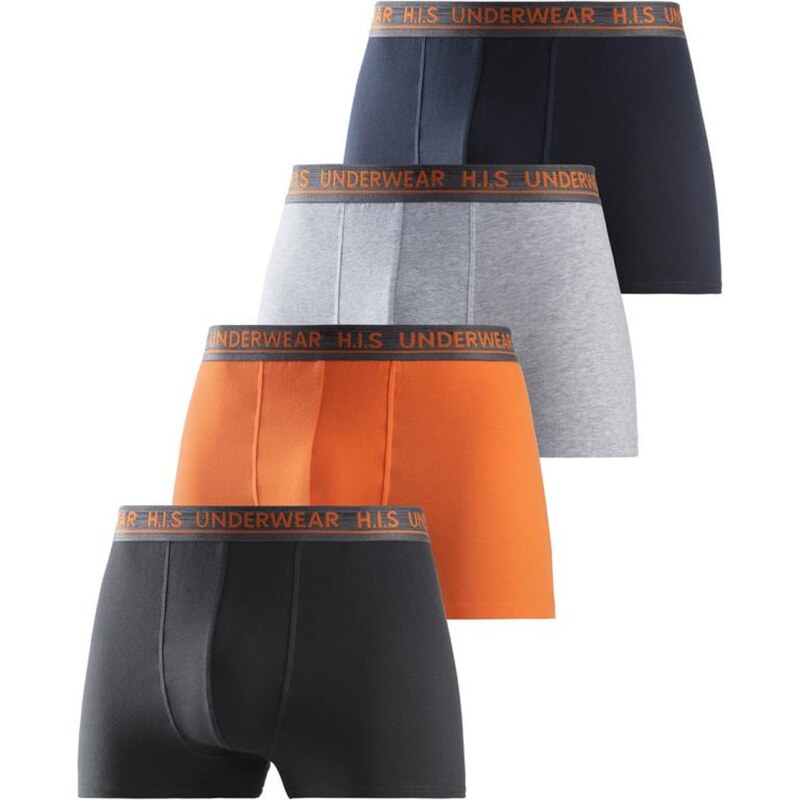 H.I.S Boxerky sivá / antracitová / oranžová / čierna 54223721