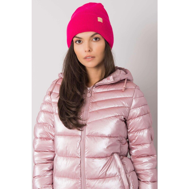 MladaModa Dámska čiapka s vrúbkovaným vzorom model 2913 fuksiová 28090184