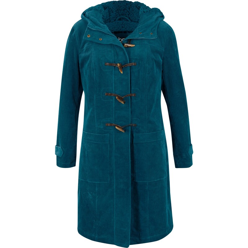 bonprix Prešívaný kabát v polovičnej dĺžke, farba modrá 44791141