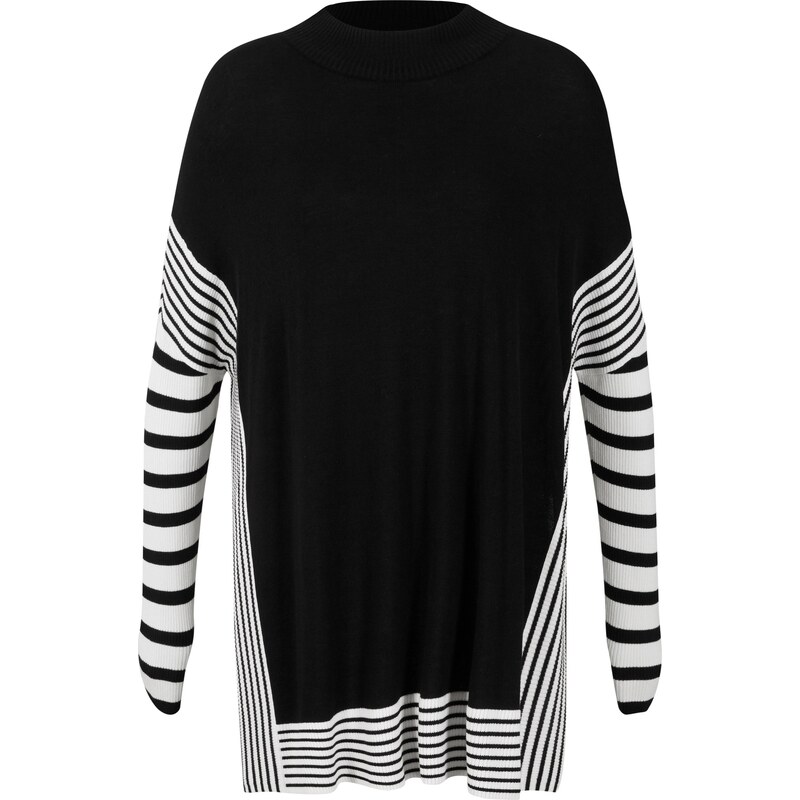 bonprix Dlhý pulóver, farba čierna 45061497