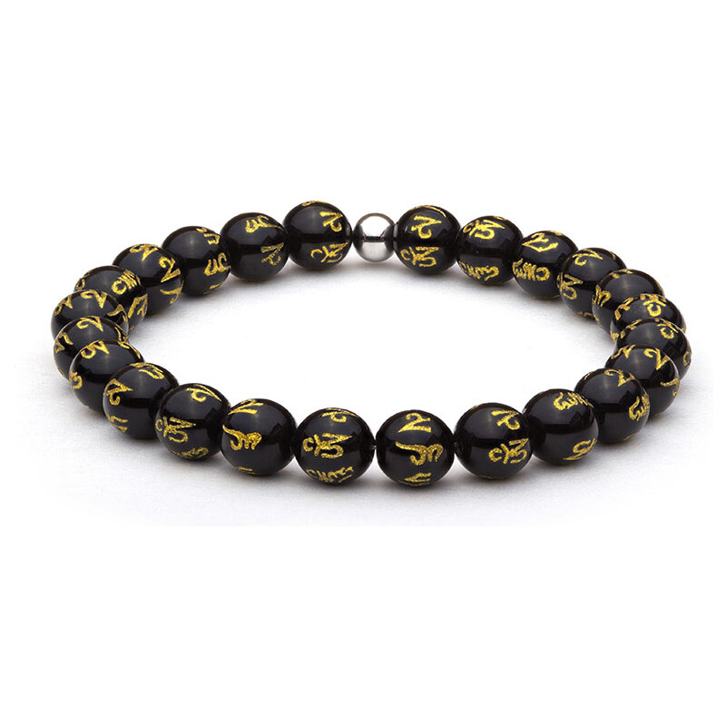 BudNej Minerálny náramok OBSIDIÁN S MANTROM MN1093 35942001