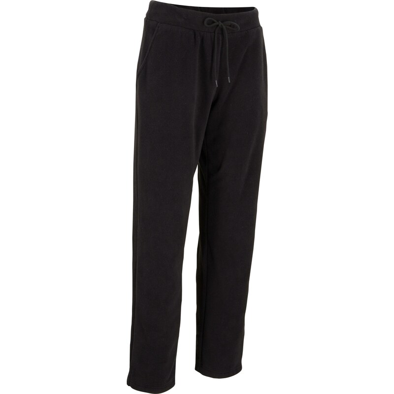 bonprix Voľné nohavice z flísu, farba čierna 46158325
