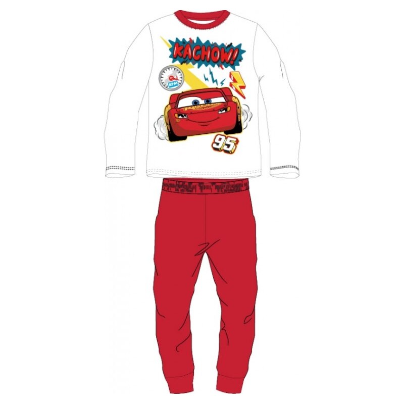 E plus M Chlapčenské / detské bavlnené pyžamo BLESK MCQUEEN 95 - Autá - Cars Pixar - červené