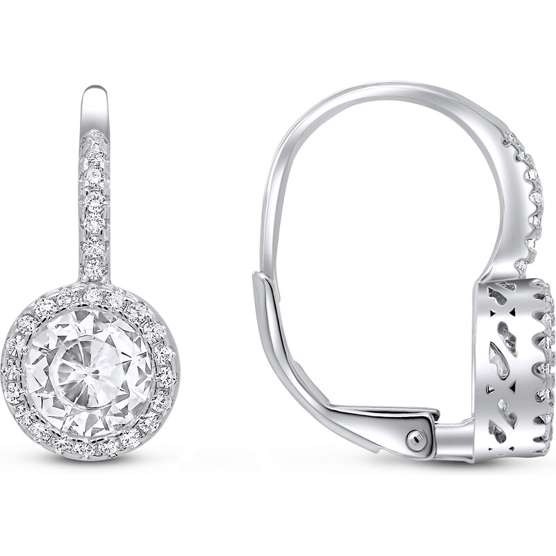 Brilio Silver Trblietavé strieborné náušnice so zirkónmi EA118W 66582022