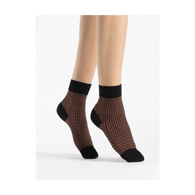 Dámske silonkové ponožky FiORE Croquet 40 DEN UNI, Papaya