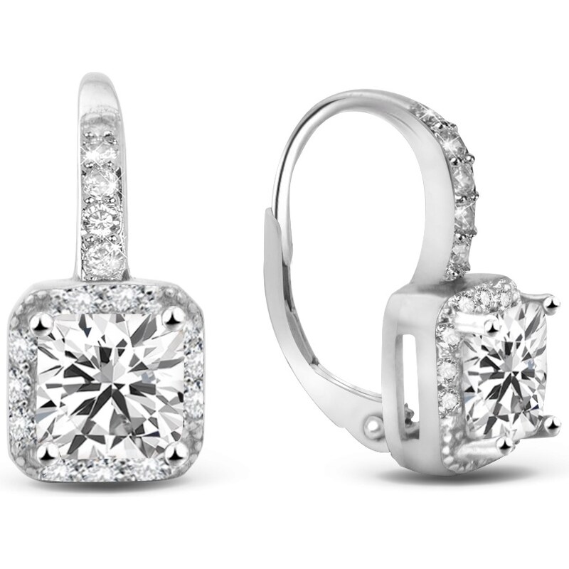 Beneto Očarujúce strieborné náušnice so zirkónmi AGUC2699 66591568