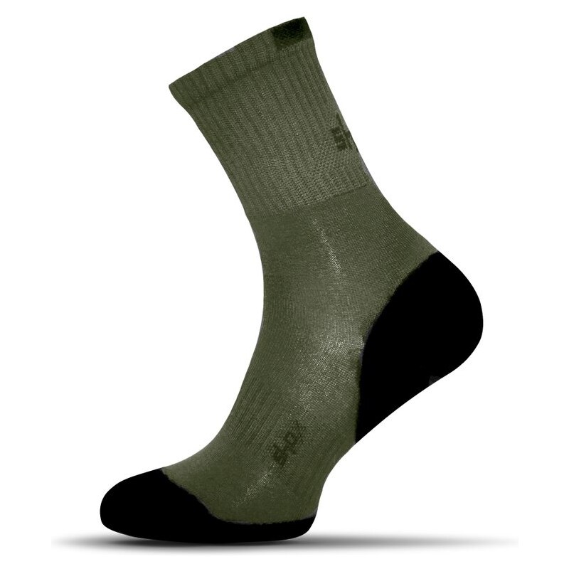 Buďchlap Bavlnené pánske ponožky v tmavo-zelenej farbe Clima Plus 27618120