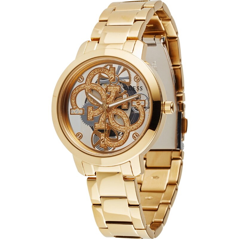 GUESS Analógové hodinky Quattro Clear zlatá 54226861