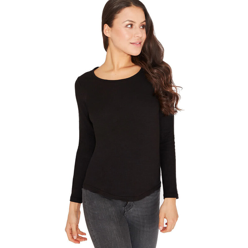 Glara Dámske konopné tričko s dlhým rukávom 27621944