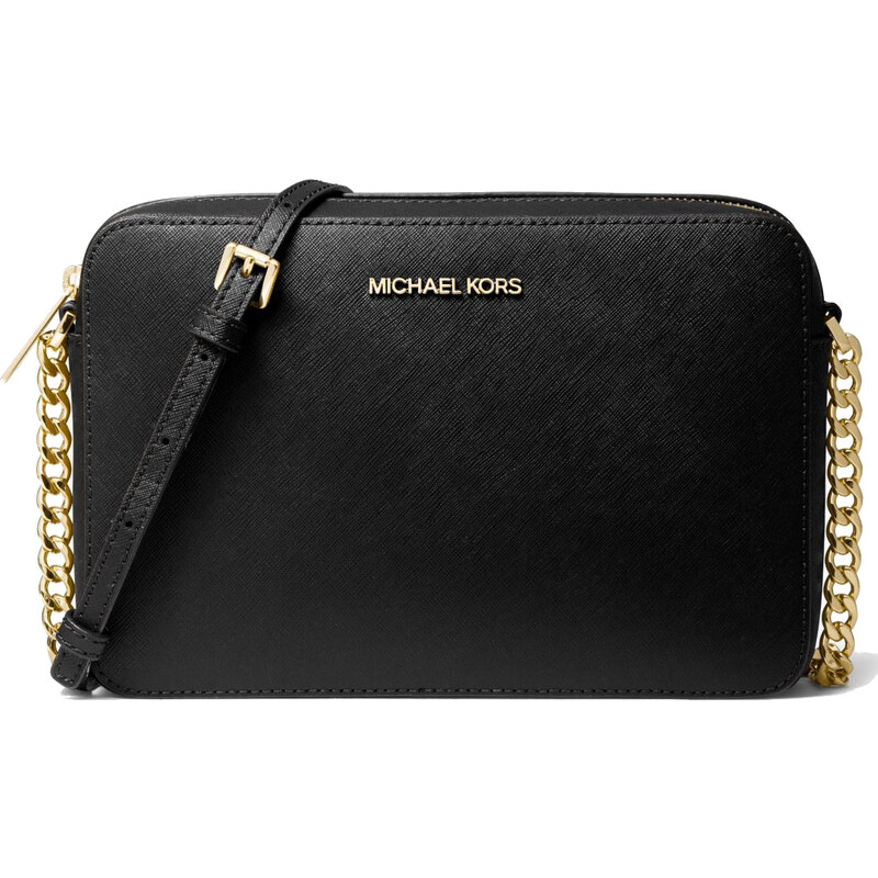 Michael Kors Jet Set Large Saffiano Leather Crossbody Black 27764771