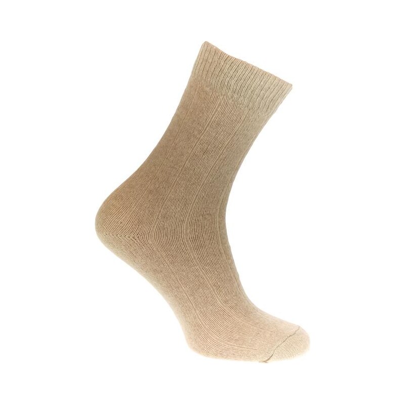 JOHN-C Dámske luxusné béžové vlnené ponožky GOAT 27692181