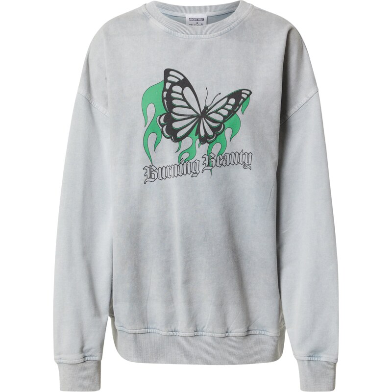 ABOUT YOU x Sharlota Mikina Franca svetlosivá / zelená / čierna 63141201